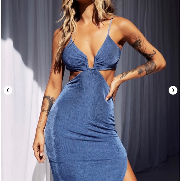 Sage and Paige - Through the Night Midi Dress Blue - XS - Picture 4 of 5